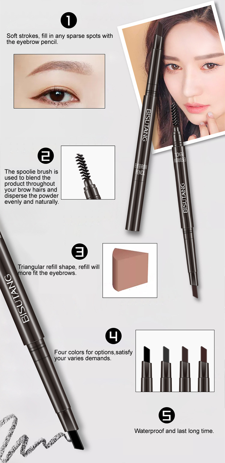 New trending makeup product high pigment microblading eyebrow pencil private label waterproof eyebrow pencil