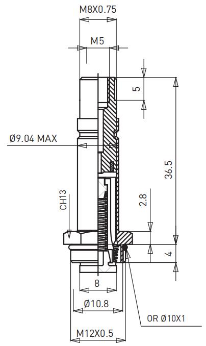 Normally Closed Plunger Tube Stem Seat