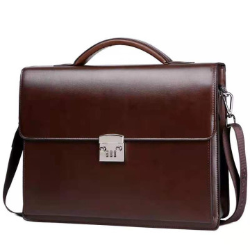 Factory Wholesaler Custom PU Leather Men's Business Bags & Laptop Briefcases