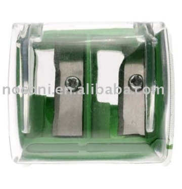 green double hole eyebrow pencil sharpener