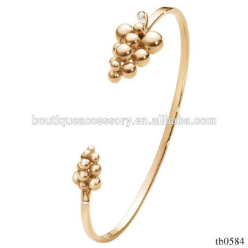 Gold Grape Diamonds Bracelet Bangle Jewelry