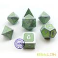 Bescon Super Glow in the Dark Metal Polyhedral D&D Dice Set of 7 Luminous Metallic RPG Role Playing Game Dice 7pcs Set D4-D20