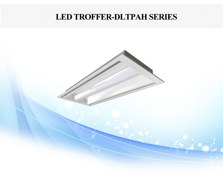 IP20 Recessed Led Troffer Light with air slot Tbar ceiling 120x40 office meeting rooms retail stores hotel bank school