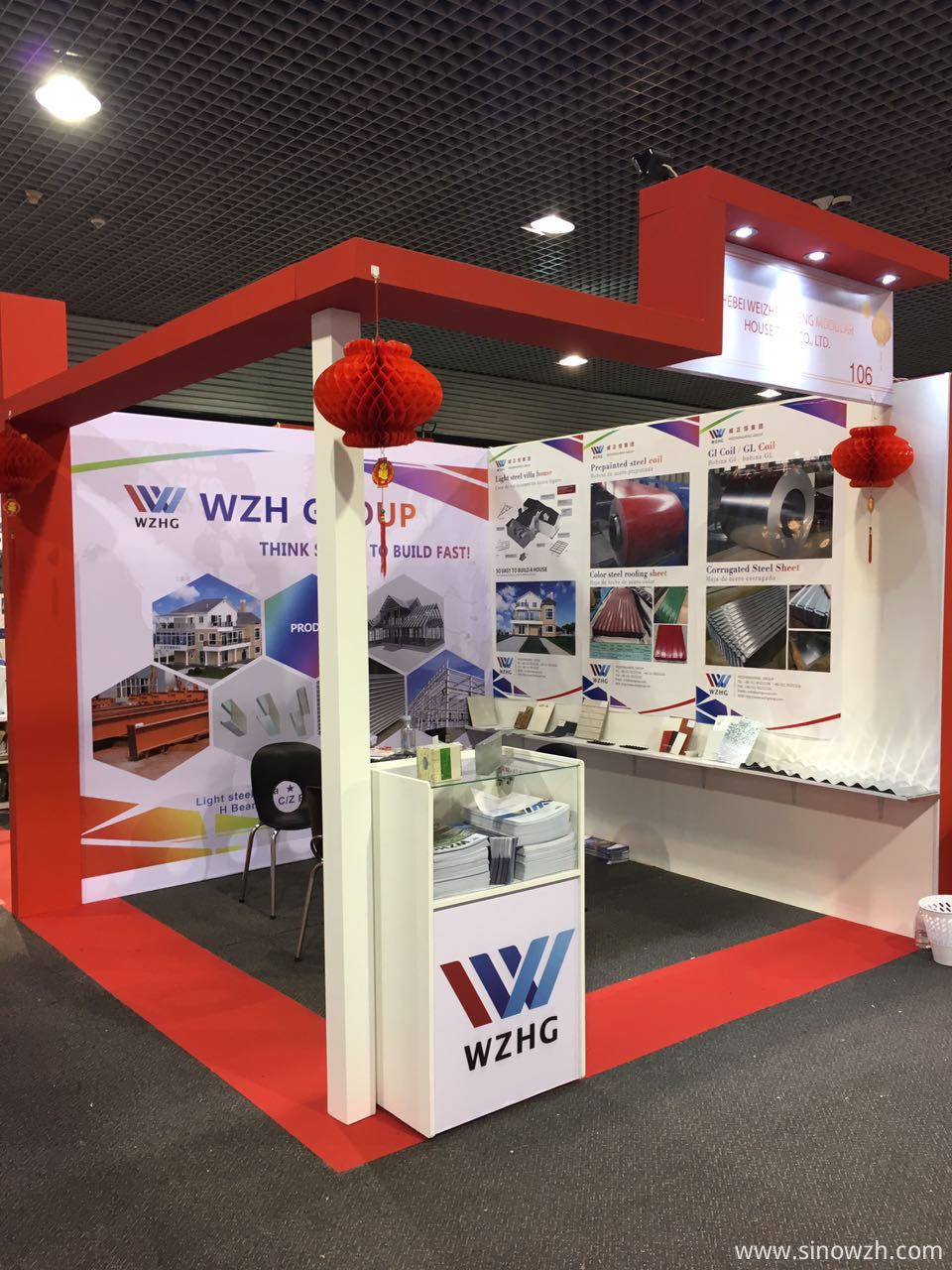 WZH Colombia Exhibition steel coil steel sheet steel structure steel villa prefab house