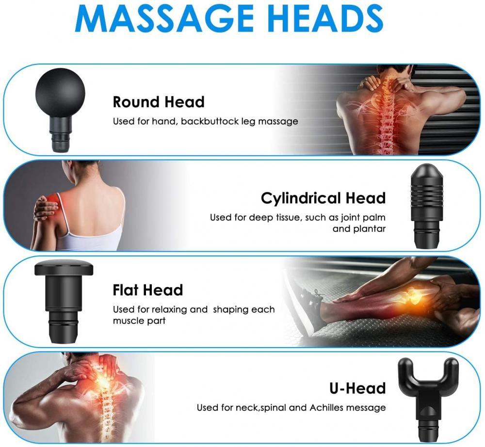 fitness massage gun 4pcs Head 