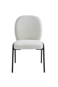 White loop yarn dining chair
