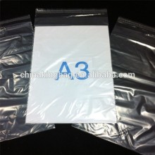 clear hazard LDPE zipper bag
