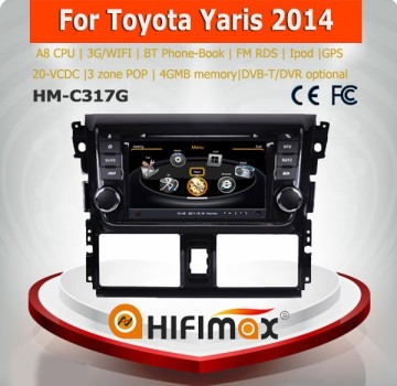 Hifimax toyota yaris dashboard in-dash car dvd toyota yaris car dvd gps navigation with toyota yaris 2014 car accessories