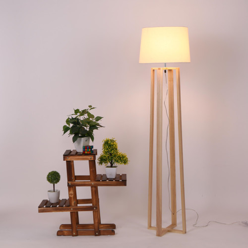 LEDER Led Houten Staande Lamp