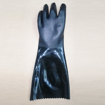 Black pvc long gloves waterproof oil resistant 18inches