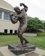 Metal Craft Life Size Bronze Famous Male Arnold Schwarzenegger Statue Strong Man Sculpture