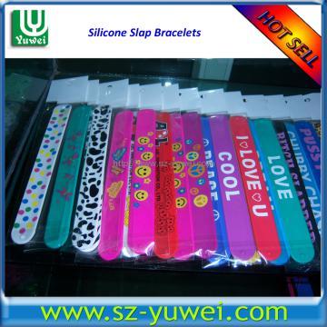 Promoção presentes personalizados pulseira de Silicone tapa com vário estilo