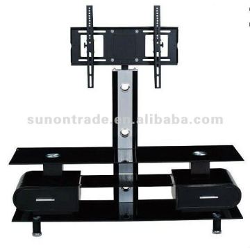 modern lcd glass tv table