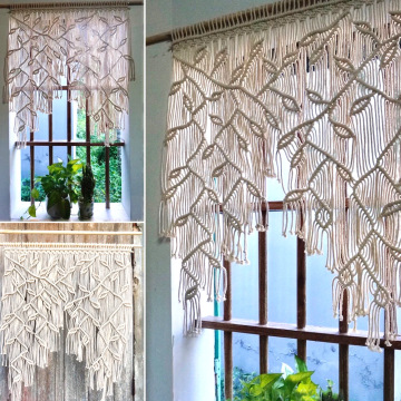 2025 New Wholesale Macrame Curtains - Leaves, Feathers, Wall Decor Tapestries