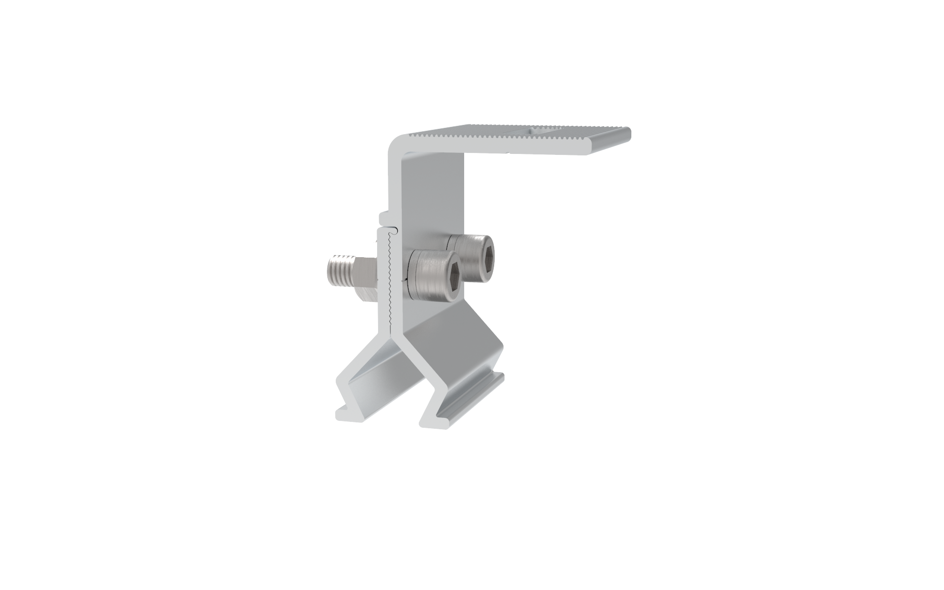 Abrazadera de aluminio para techo Flyback en ángulo Angle Flyback Roof Aluminum Clamp