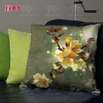 Flower design digital printed cushion cover, decorative cushion cover for home use