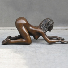 Life size erotic art statue bronze naked nude woman lady female sculpture