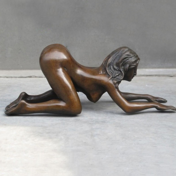 Life size erotic art statue bronze naked nude woman lady female sculpture