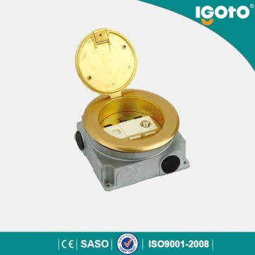 China manufacture floor socket double socket&double 3pin electrical floor socket