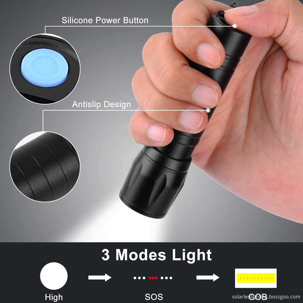 Portable LED torch with built-in battery