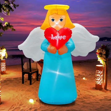 Valentine Inflatable Angel: Love Decoration for Wedding Parties and Outdoor Yard Lighting