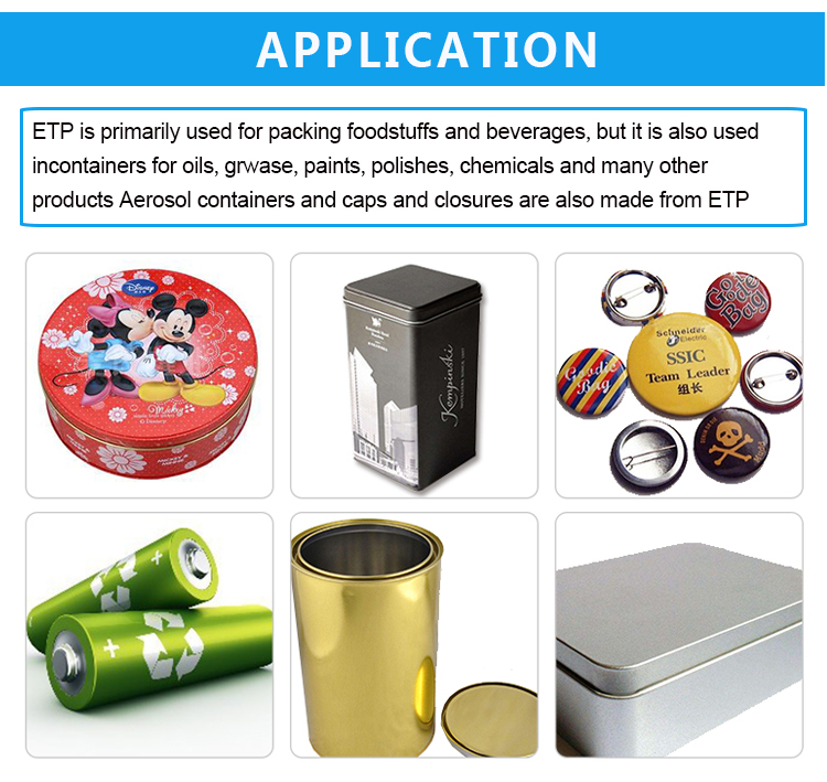 Canned Tin Plate Lacquer Tinplate Sheet Electrolytic Tinplate Sheets