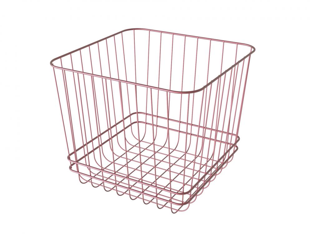 Bathroom metal storage basket