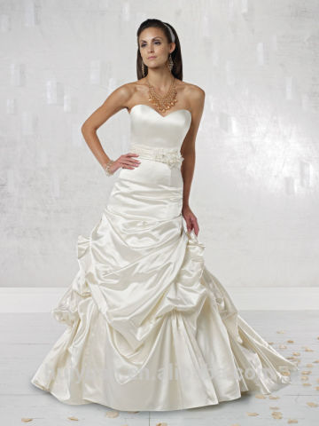 white sleeveless taffeta A-line wedding dresses for black women