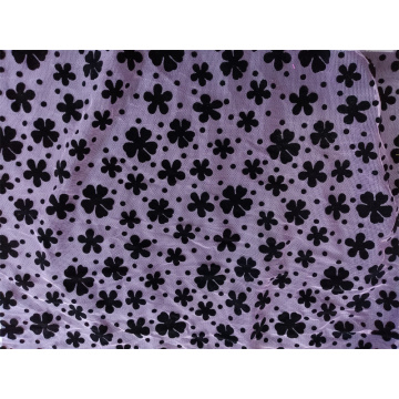 2022 new flocking dots butterfly letter cotton fabric polyester fabric