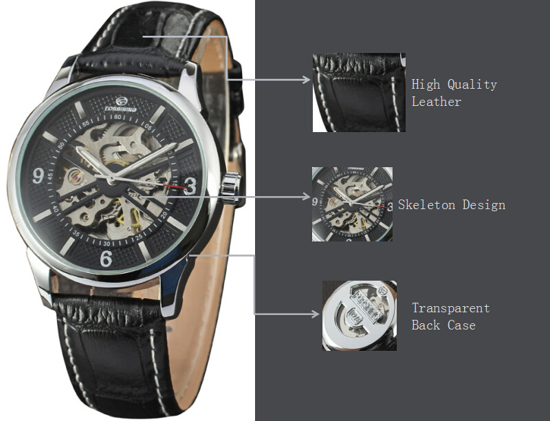 Leather Strap Automatic custom watch manufacturer