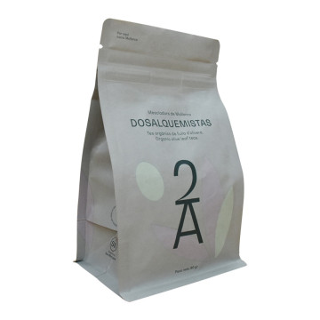 Bolsa de envasado de té resellable PLA compostable