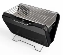 Notebook Charcoal BBQ Grill Cooking Bars Instant Foldable & Easy Portability for Outdoor Barbecues