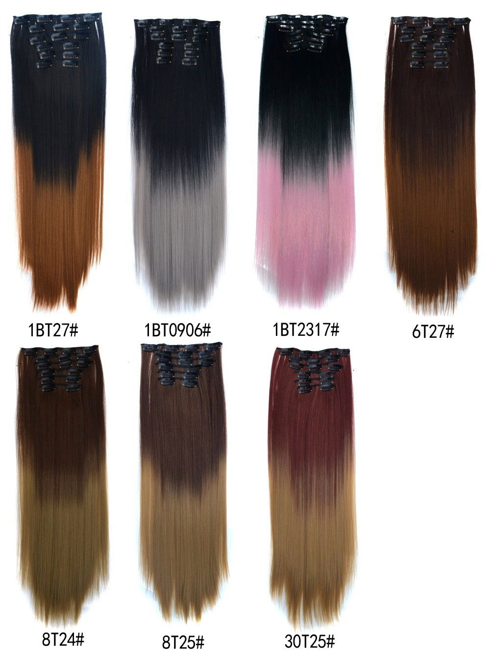 Hot sell  ombre hair extension clip in   triple weft clip in hair extension   yahui clip in hair extension	wholesale