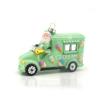 wholesale christmas decoration supplies car ornament ,glass christmas car decoration in stock