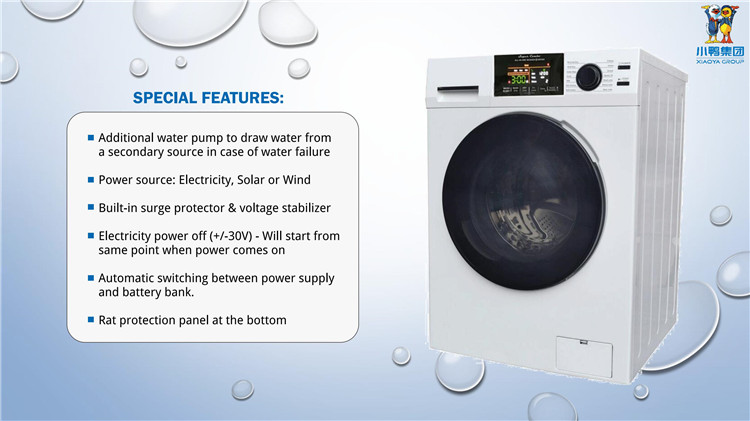 Customized Package Fully Automatic Front Loading Washing Machine And Dryer Super Combo