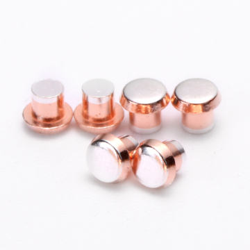 Silver Alloy Relay Electrical Contact Rivets AgSnO2 AgCdO AgNi AgZnO Trimetal