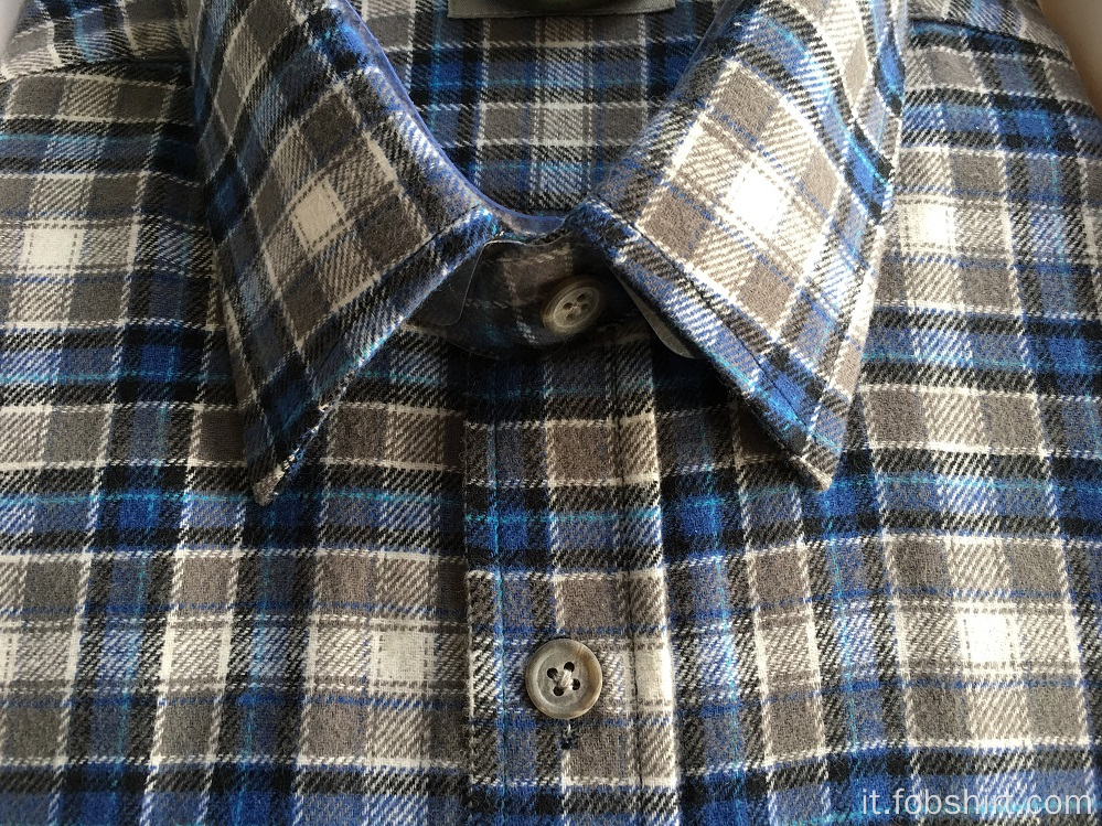 Camicia da lavoro in tessuto di flanella