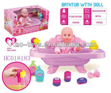 Doll Baby Bath Set, Bath Toy, Doll Set, House Play Toys, Plastic Doll