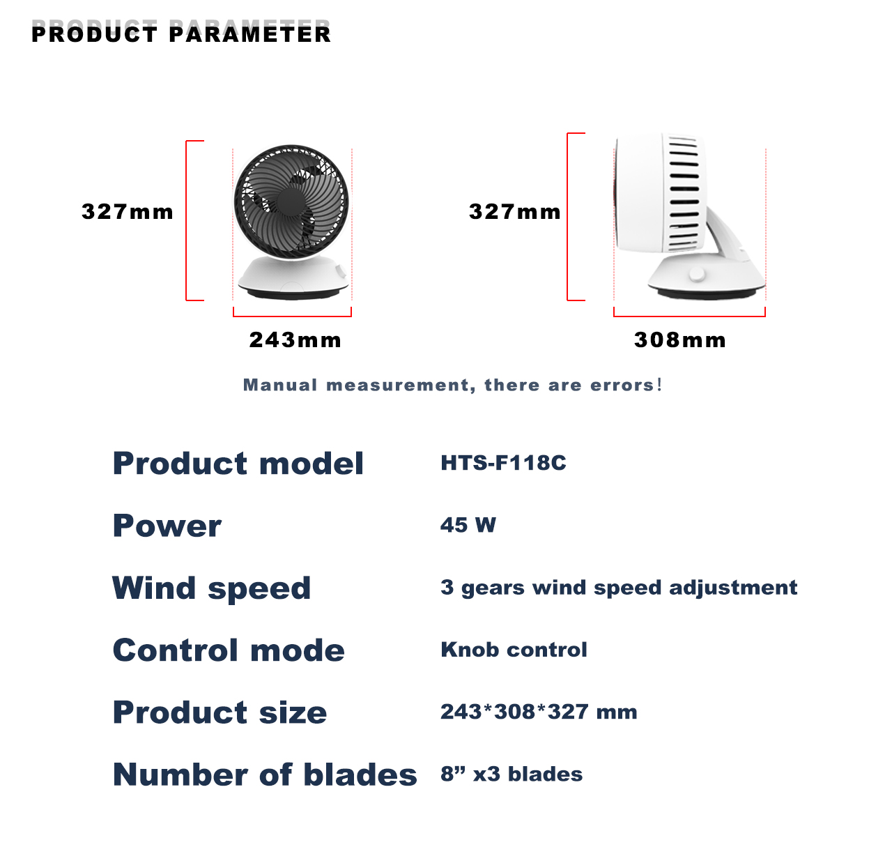 F118C circulator table fan specification F118C circulator table fan specification