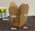 scatola di cartone burger kraft marrone per hamburger alimentare con stampa logo, scatola di carta di grado alimentare, Lunch box, Bento box, Fried Chips