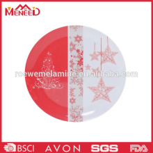 Christmas personalized plastic dinner plate cheap
