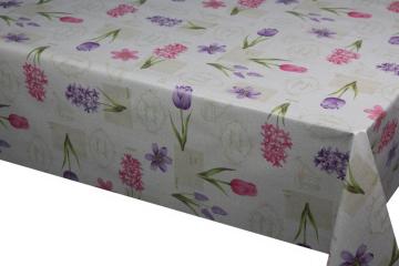 Pvc Printed fitted table covers Mustard Yellow
