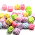 Kawaii Candy Color 16mm Simulazione Palla di lana Resina Flatback Mini Craft Decorazione della cassa del telefono fai da te