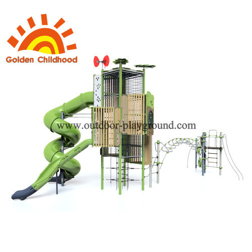 Single Turbo Tube Outdoor Playground Equipment For Children