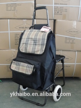 folding two wheel shopping trolley