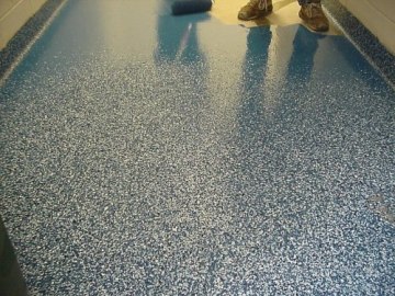 Color sand mortar floor paint