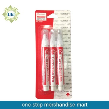 3PCS metal tip correction pens with blister card package