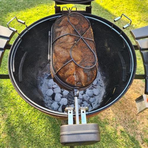 Rotisserie Basket oven memanggang kandang untuk kacang