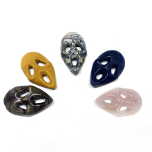 Wholesale Natural Crystal Halloween Mask - Rose Quartz Jade Carving for Decoration