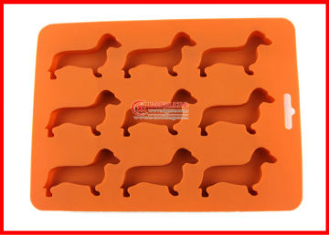 silicone dog shape ice cube tray